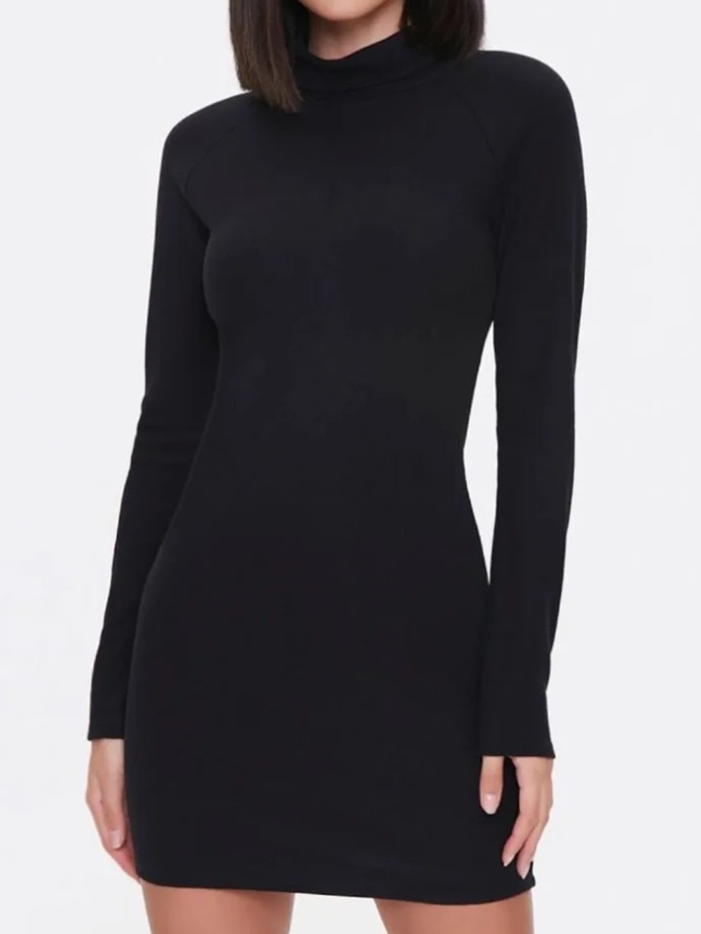 Forever 21 | Black Mock Neck Bodycon Mini Dress